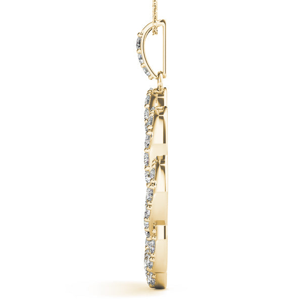 18K Yellow Gold 1 ct tw Fashion Diamond Pendant