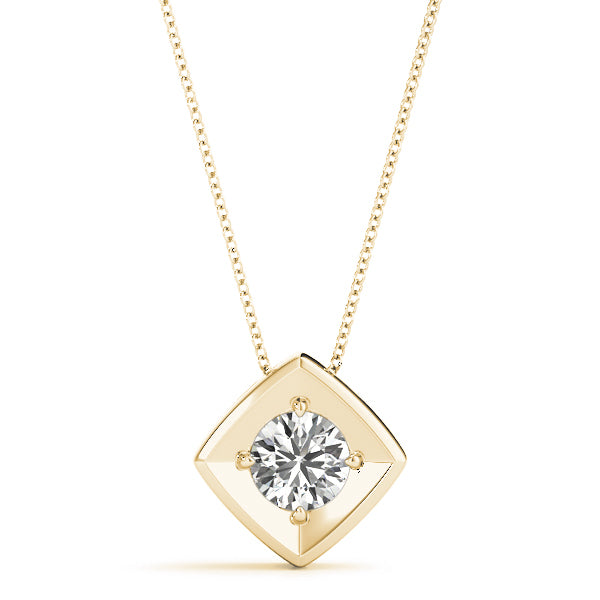 14K Yellow Gold 1 ct tw Solitaire Diamond Pendant