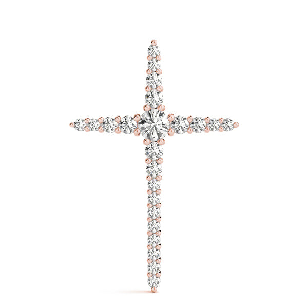 18K Rose Gold 1 ct tw Fashion Diamond Pendant