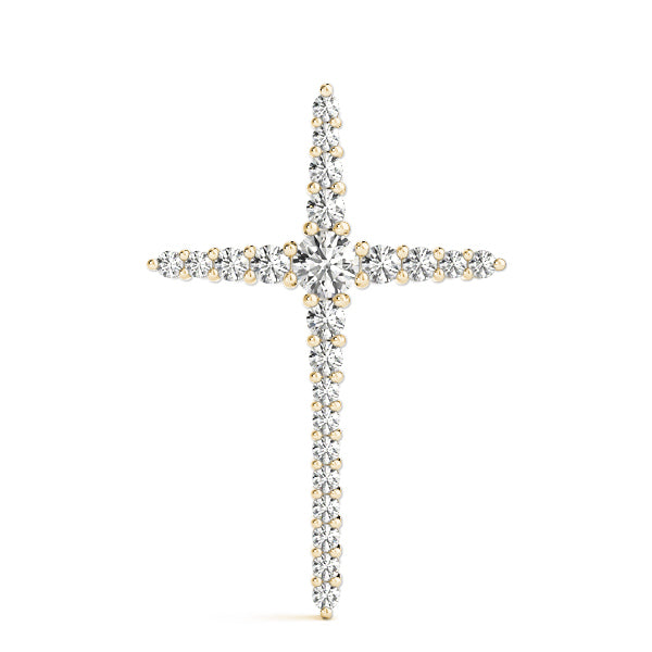 18K Yellow Gold 1 ct tw Fashion Diamond Pendant