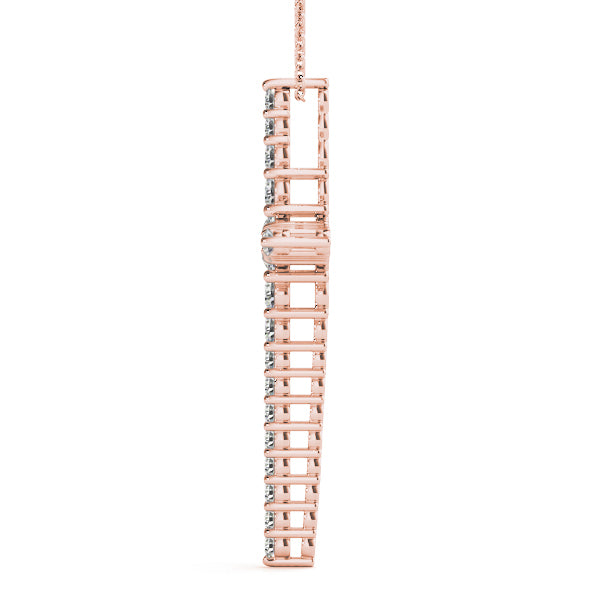 18K Rose Gold 1 ct tw Fashion Diamond Pendant