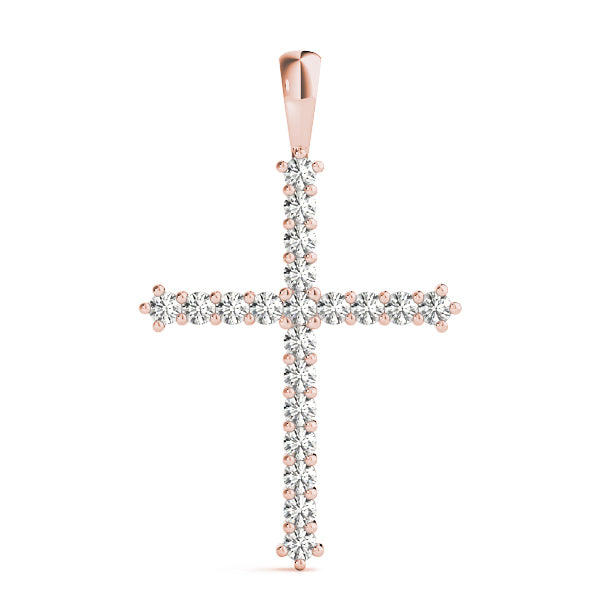 18K Rose Gold 1 ct tw Fashion Diamond Pendant