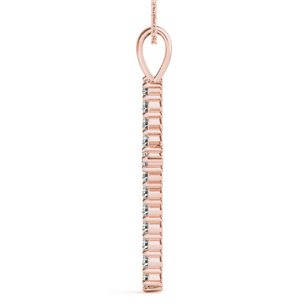 18K Rose Gold 1 ct tw Fashion Diamond Pendant
