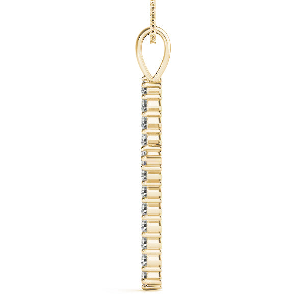 18K Yellow Gold 1 ct tw Fashion Diamond Pendant