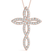 18K Rose Gold 1 ct tw Fashion Diamond Pendant