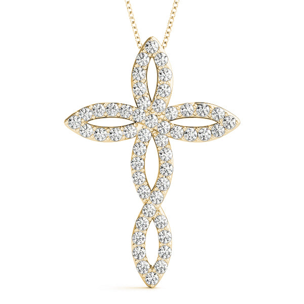 14K Yellow Gold 1 ct tw Fashion Diamond Pendant