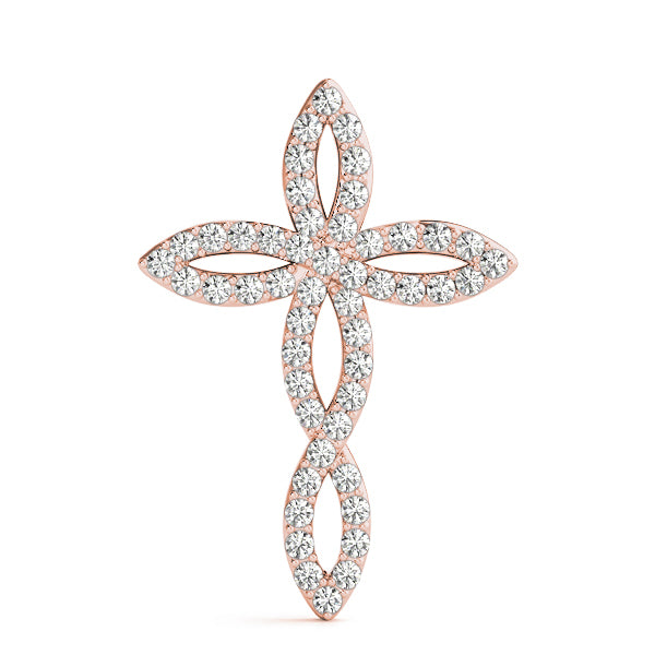 18K Rose Gold 1 ct tw Fashion Diamond Pendant