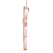 18K Rose Gold 1 ct tw Fashion Diamond Pendant