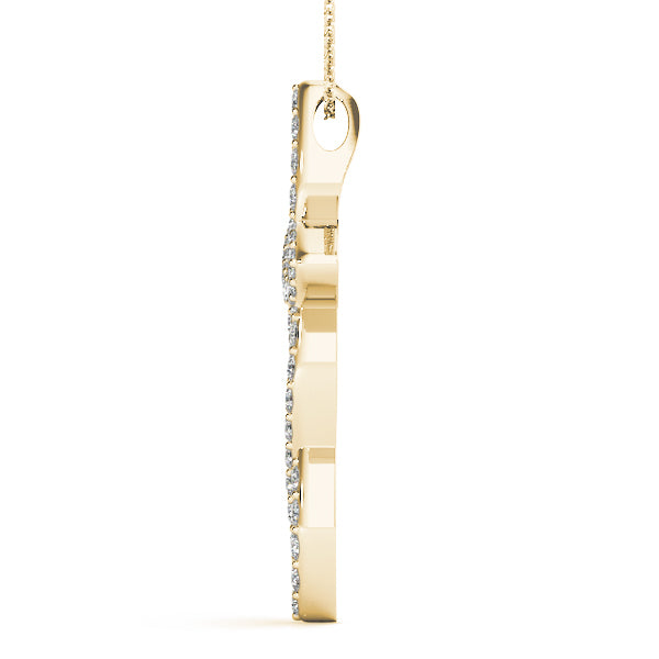18K Yellow Gold 1 ct tw Fashion Diamond Pendant