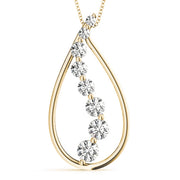 14K Yellow Gold 1 ct tw Fashion Diamond Pendant