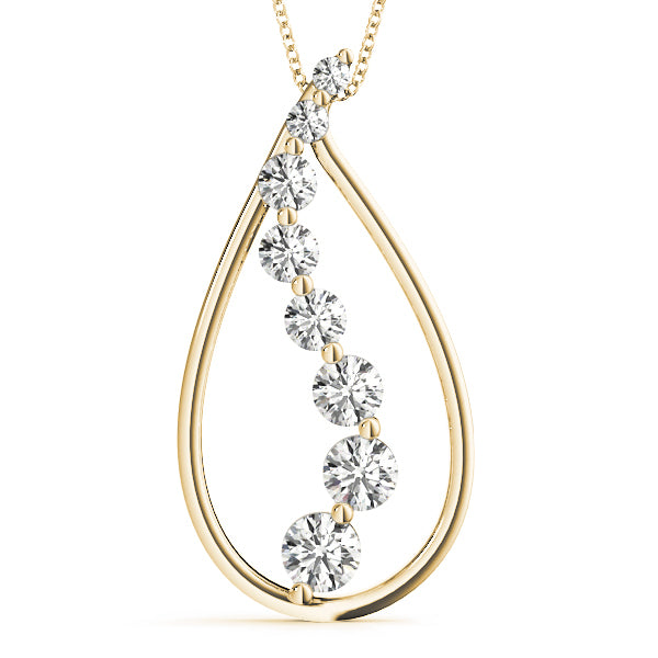 14K Yellow Gold 1 ct tw Fashion Diamond Pendant