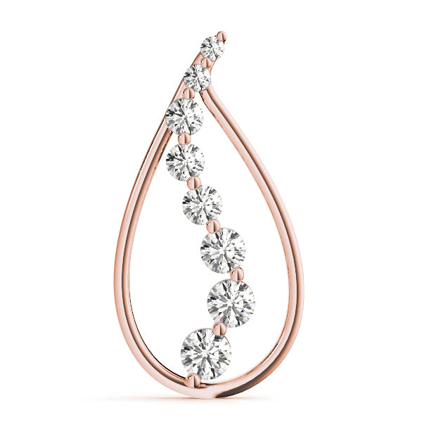14K Rose Gold 1 ct tw Fashion Diamond Pendant
