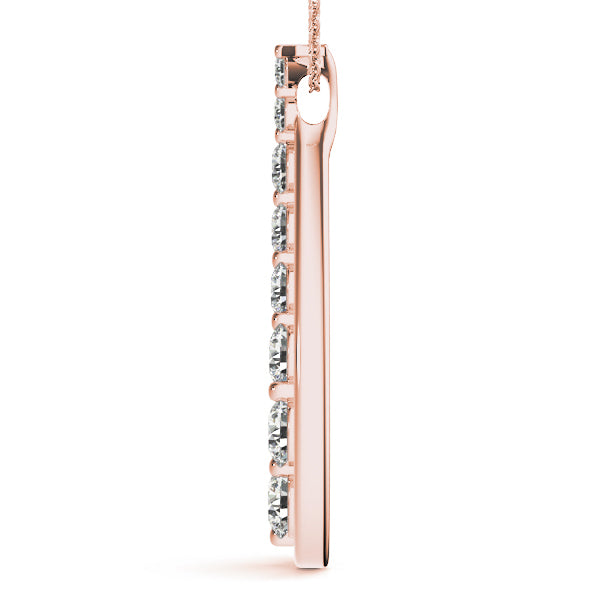 18K Rose Gold 1 ct tw Fashion Diamond Pendant