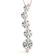 18K Rose Gold 1 ct tw Fashion Diamond Pendant