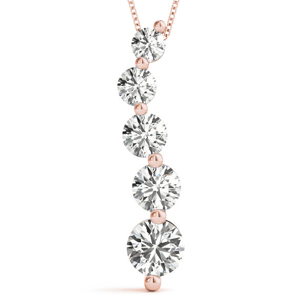 18K Rose Gold 1 ct tw Fashion Diamond Pendant