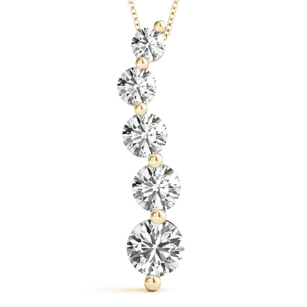 18K Yellow Gold 1 ct tw Fashion Diamond Pendant
