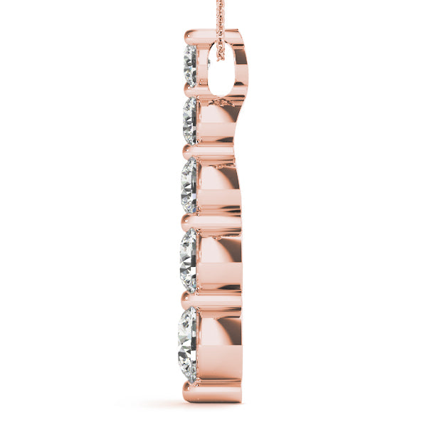 18K Rose Gold 1 ct tw Fashion Diamond Pendant