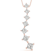 18K Rose Gold 1 1/2 ct tw Fashion Diamond Pendant