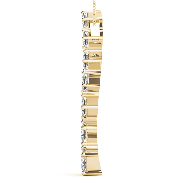 18K Yellow Gold 1 1/2 ct tw Fashion Diamond Pendant