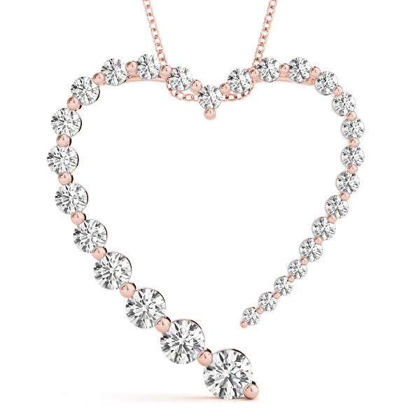 18K Rose Gold 1 ct tw Fashion Diamond Pendant