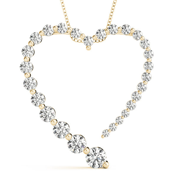 18K Yellow Gold 1 ct tw Fashion Diamond Pendant