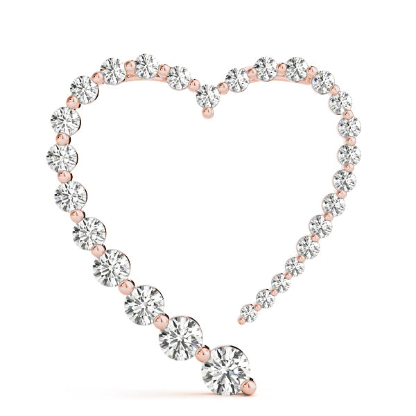 18K Rose Gold 1 ct tw Fashion Diamond Pendant
