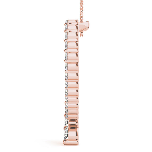 14K Rose Gold 1 ct tw Fashion Diamond Pendant