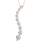 18K Rose Gold 1/4 ct tw Fashion Diamond Pendant