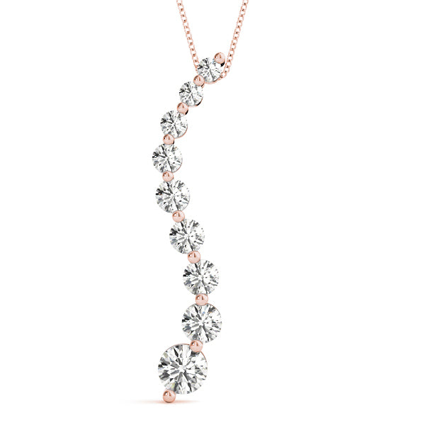 18K Rose Gold 1/4 ct tw Fashion Diamond Pendant