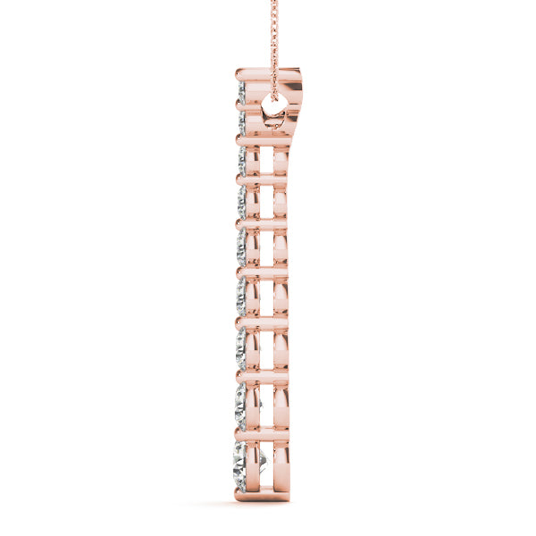 14K Rose Gold 1/4 ct tw Fashion Diamond Pendant
