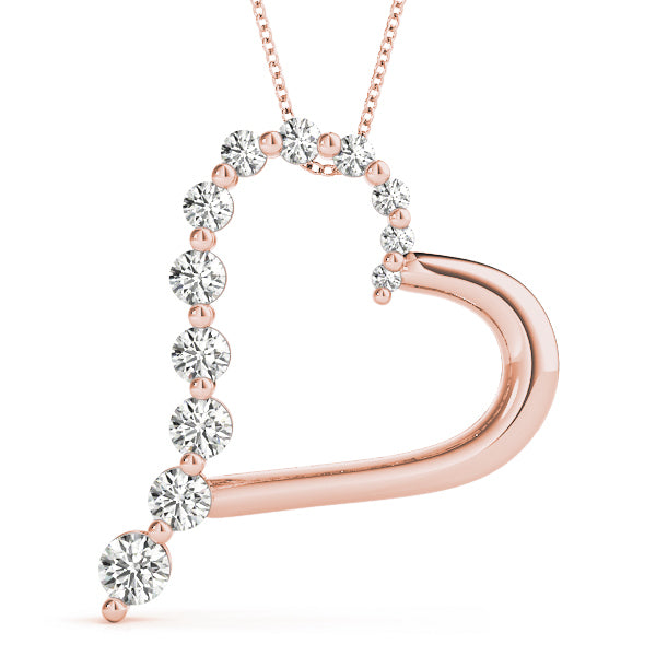 18K Rose Gold 1 ct tw Fashion Diamond Pendant