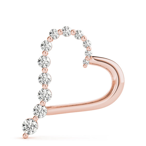14K Rose Gold 1 ct tw Fashion Diamond Pendant