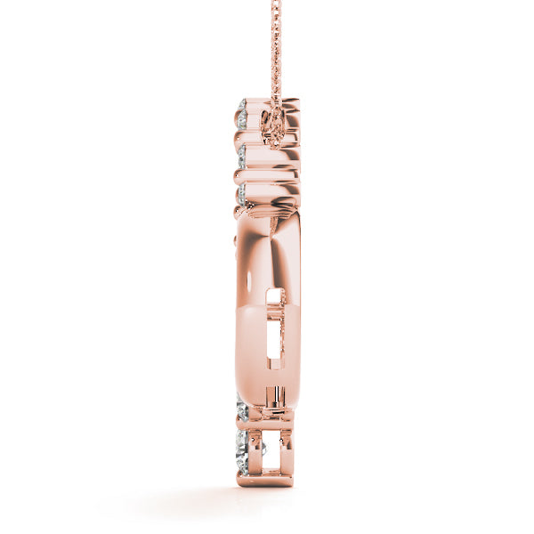 18K Rose Gold 1 ct tw Fashion Diamond Pendant