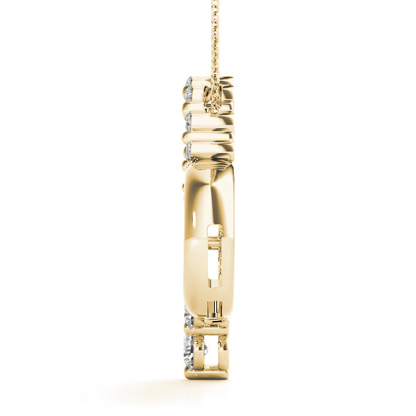 18K Yellow Gold 1 ct tw Fashion Diamond Pendant