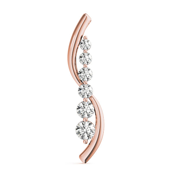 14K Rose Gold 1/2 ct tw Fashion Diamond Pendant