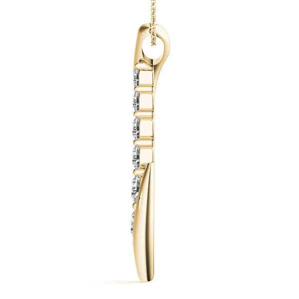 18K Yellow Gold 1/2 ct tw Fashion Diamond Pendant