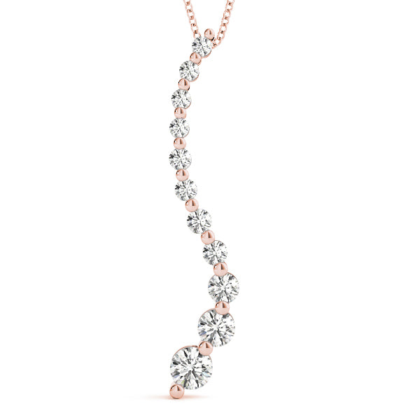 18K Rose Gold 1 ct tw Fashion Diamond Pendant