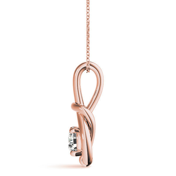14K Rose Gold 1 ct tw Fashion Diamond Pendant