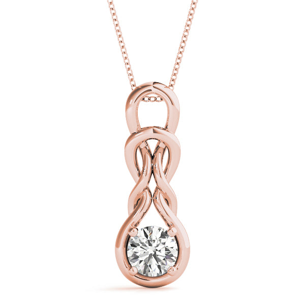 14K Rose Gold 1 ct tw Fashion Diamond Pendant