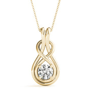 18K Yellow Gold 1/10 ct tw Fashion Diamond Pendant
