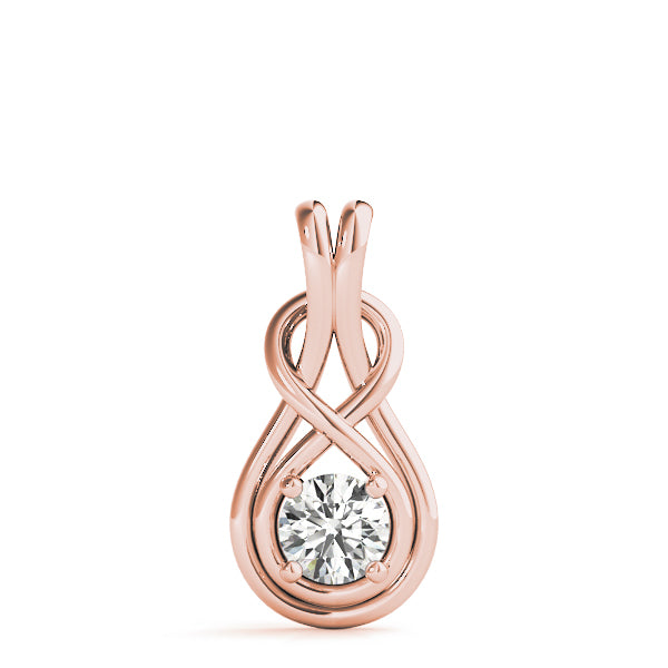 18K Rose Gold 1/10 ct tw Fashion Diamond Pendant