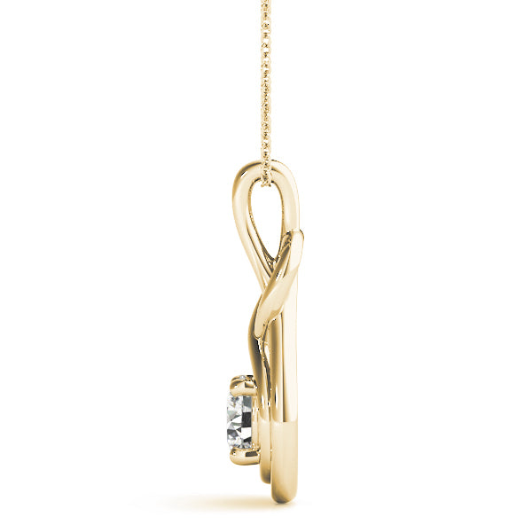 18K Yellow Gold 1/10 ct tw Fashion Diamond Pendant