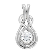 14K White Gold 1/10 ct tw Fashion Diamond Pendant