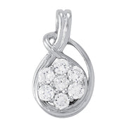 14K White Gold 1/2 ct tw Fashion Diamond Pendant