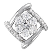 18K White Gold 1/2 ct tw Fashion Diamond Pendant