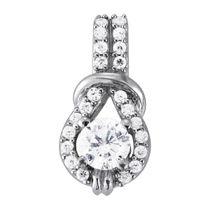 14K White Gold 1 1/5 ct tw Fashion Diamond Pendant