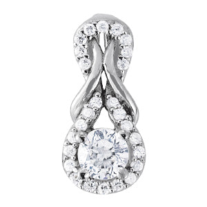 18K White Gold 1 1/5 ct tw Fashion Diamond Pendant