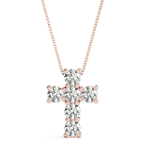 18K Rose Gold 1 ct tw Fashion Diamond Pendant