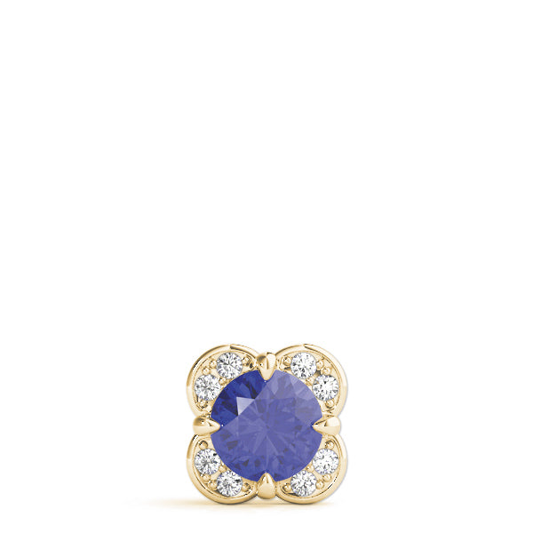 18K Yellow Gold 1 1/8 ct tw Halo Diamond Pendant