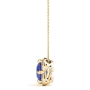 18K Yellow Gold 1 1/8 ct tw Halo Diamond Pendant